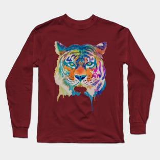 Dripping Paint Tiger Long Sleeve T-Shirt